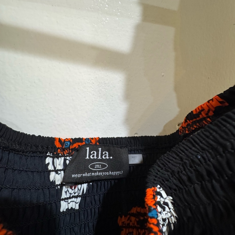 Dressed in LALA Black Midi Dress with Tiger Motif - Picture 5 of 5